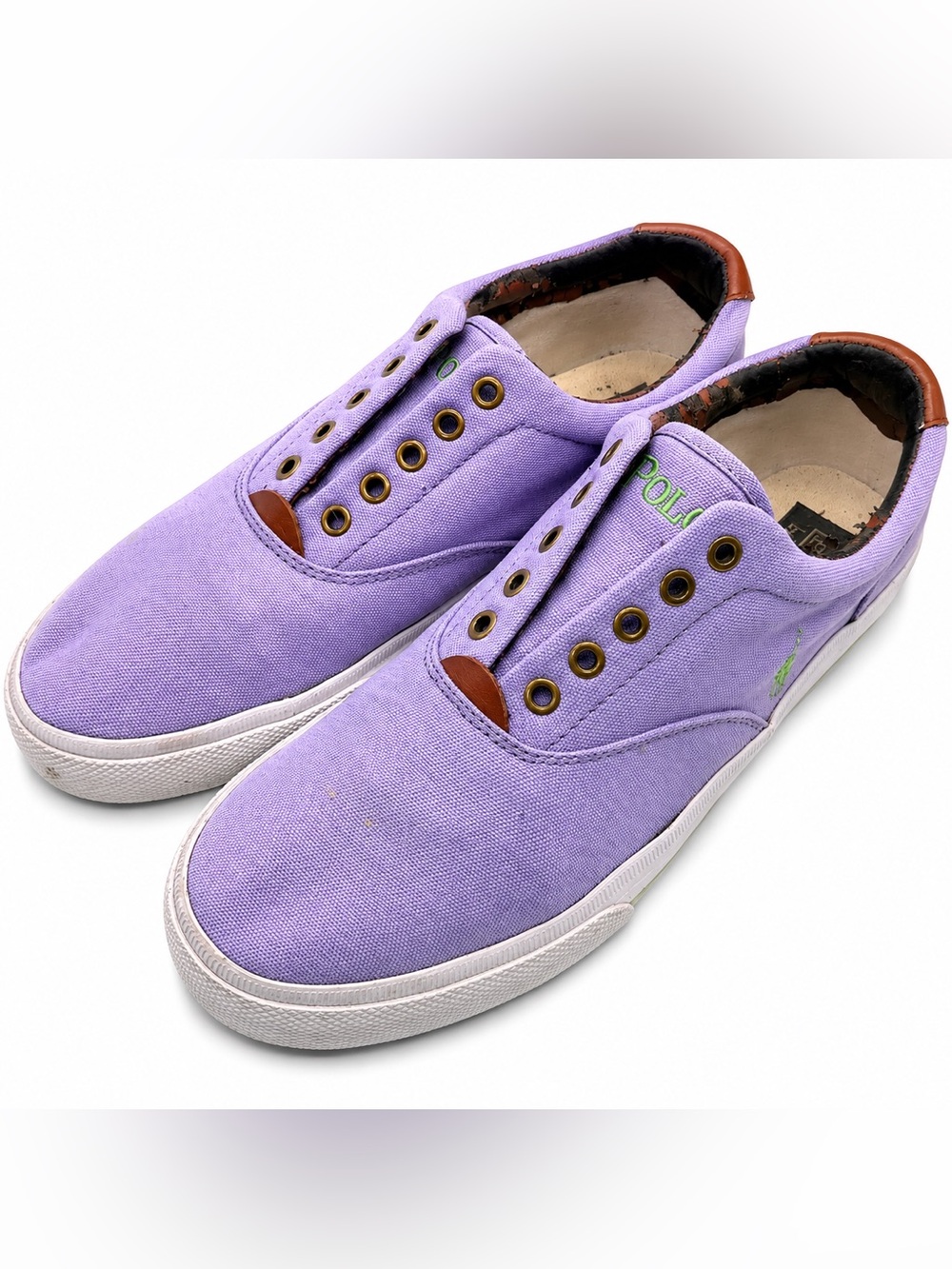 Polo Ralph Lauren Canvas Slip-On Sneakers | Lavender Purple | Men’s Size 10.5